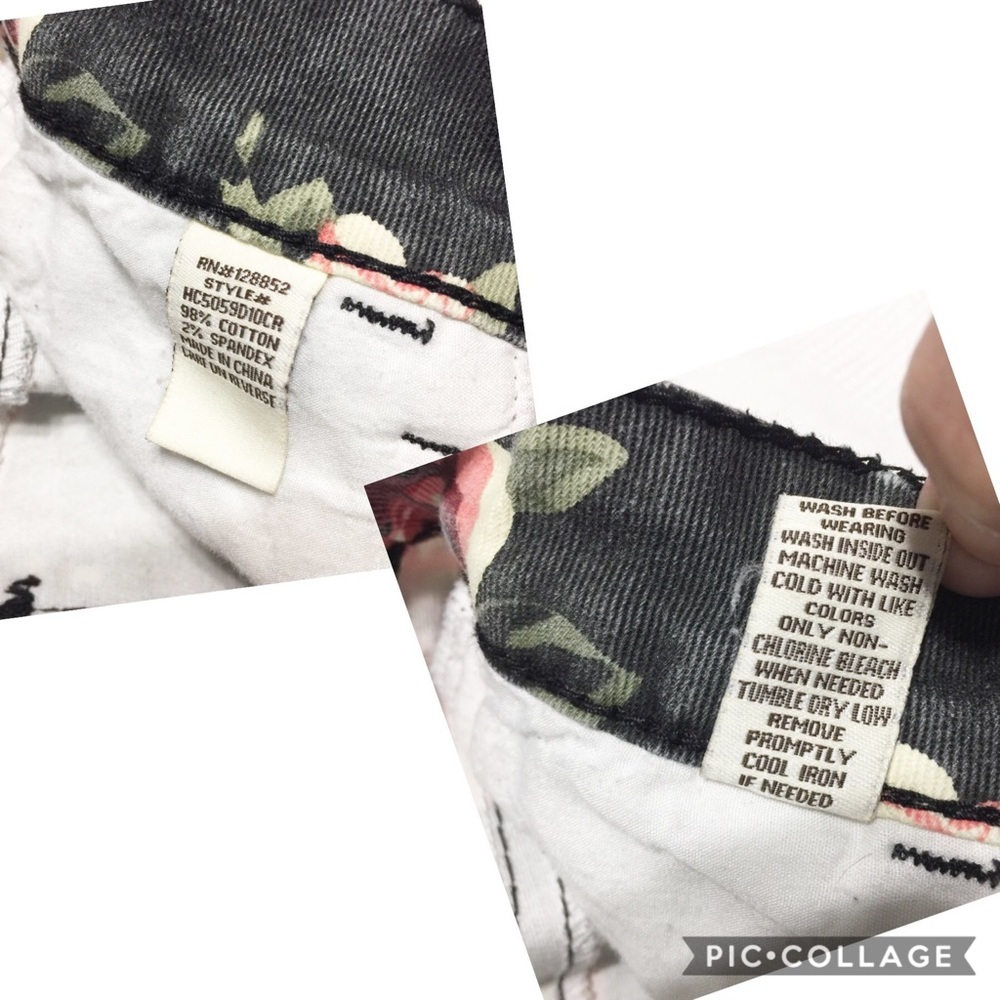 Hot Kiss Cat Capri Floral Printed Capri Jeans 4 - Picture 8 of 8